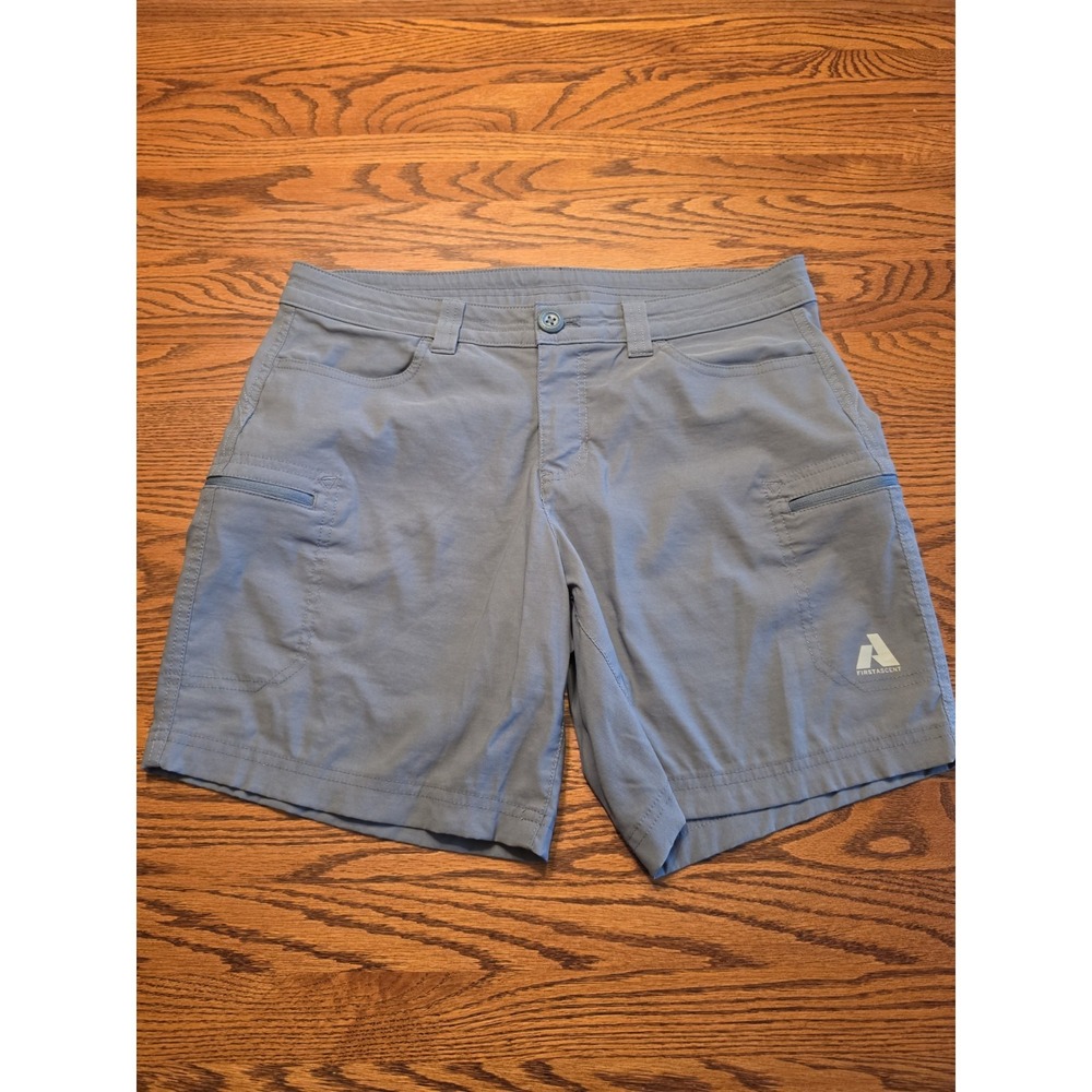 Eddie Bauer First Ascent Guide Shorts Women's 8 Gray Hiking Trekking Stretch